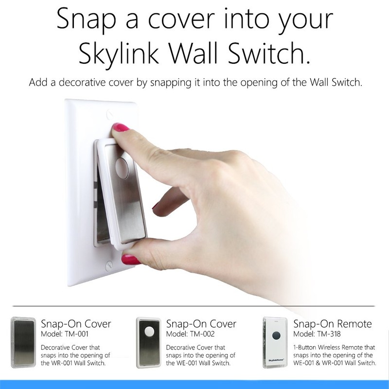 SkylinkHome WR-001 Dimmable Wall Switch Lighting Control In-Wall Remote Controllable