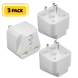 Bates- Universal Adapter, 3 Pack, Travel Adapter, UK to US Plug Adapter, Universal Plug Adapter Plug, Universal Travel Adapter, European to American Plug Adapter, Europe to US Plug Adapter