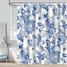 FAIRYGATE Wet Room Shower Curtain Extra Wide Shower Curtain Bathroom Curtains Shower Curtain Shower Curtain Blue B8020