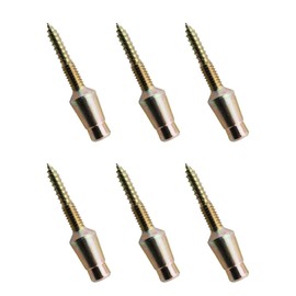 TAODAN 6PCS Cross Recessed Double Tooth Security Screws Door Hinge Metal Color Zinc Locking Pin Door Studs for Residential Commercial Office Classroom Doors