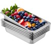 6 Pack 20x12x4 Inches Deep Stainless Steel Steam Table Pans