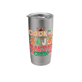 Christmas Cookie Baking Crew Family Baking Team Funny Xmas Stainless Steel Insulated Tumbler