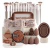 42 Piezas Set de Brochas de Maquillaje Profesional Completo, Juego