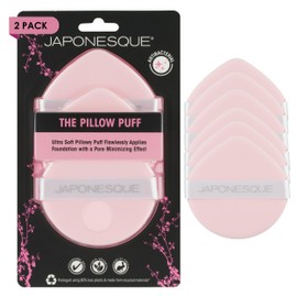 JAPONESQUE Pillow Puff Makeup Sponge for Flawless Liquid & Cream Foundation Application