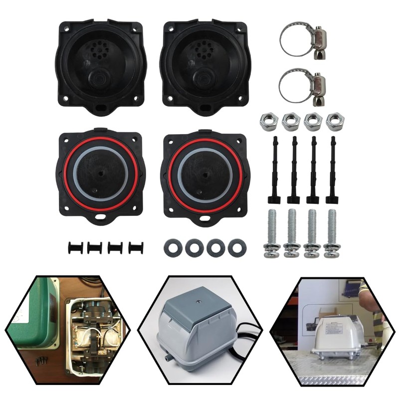 Premium Air Pump Diaphragm Rebuild Kit Replacement Fit for Hoot