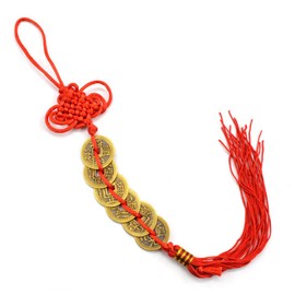 YPY 2 Pack Chinese Feng Shui Coins Set & Lucky Charm Ancient I Ching Coins for Prosperity Protection Good Fortune Wealth and Successes (2, Strip Ornaments)