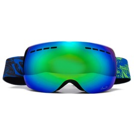 Cloud 9 - Women Ski Snow Goggles Nuclear Adult Anti-Fog Wide Angle Frameless UV400 Snowboarding Skiing Crystal Clear Flash Lens Coating Women Ski Goggle New Model (1 Pair Only, Choose Your Color)