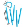 Zalbuqu Lightweight Turquoise Blue Plastic Cane Walking Stick Hook Handle