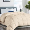 Sleepdown King Comforter Set - All Season Reversible Beige King