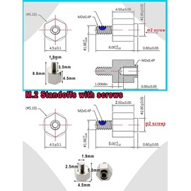CO-RODE 48pcs M.2 SSD Standoffs and Screws for Asus, Gigabyte, MSI Motherboards