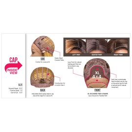 New Born Free Synthetic Lace Front Wig Magic Lace U-Shape Lace Wig with Silk Base- MLU13 (1B)