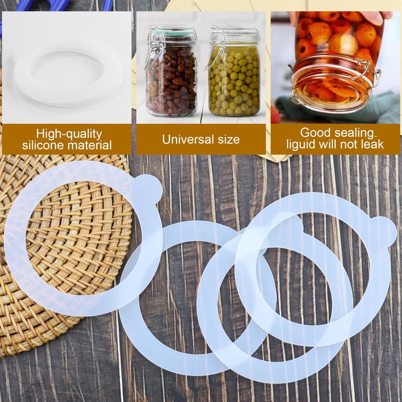 13 Glass Rubber Rings for Preserving Jar Lids, Preserving Jars