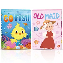 Go Fish,Old Maid Card Games, Go Fish Card Game for Kids 4-8, Card Games for Toddler 2-4 Years, Easy to Learn,Easter Basket Stuffers Gifts Ideal, Fun for Family Game Night Travel Preschool Classroom