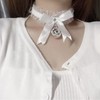 AOTENG STAR White Bell Choker Collar Necklace Lolita Bow Collar