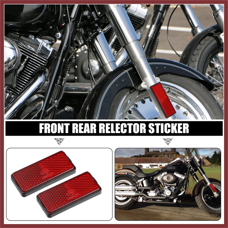 HEROFFIX Front Lower Fork Reflector Sticker Rear Saddlebag Side Visibility