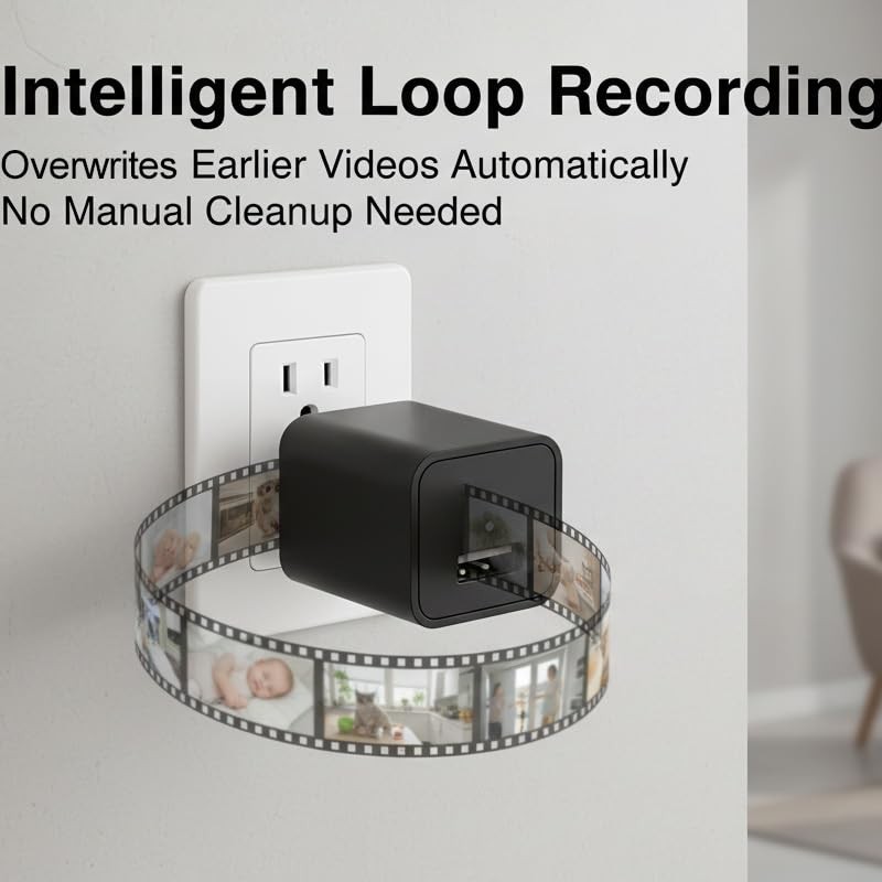 Unohoe Wall Outlet Security Camera 4K Plug-in WiFi Camera for