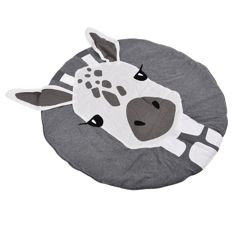 Soft Cotton Baby Play Mat Giraffe Pattern Wide Application Baby