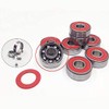 Drema Red Silver ABEC-9 608 RS Skateboard Longboard Bearings (8PCS),