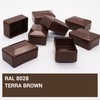 SKIR'CO Pack of 20 Fence Post Caps, Rectangular, Brown Plastic
