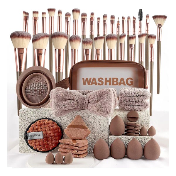 Pinceles Y Herramientas De Maquillaje Profesionales 56 Pcs