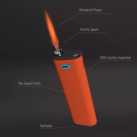 MK JET Torch Lighter Windproof Adjustable Flame Refillable -W/50 COUNT DISPLAY!!