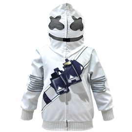 Ruerxuan Boys Smile Face Mask Hoodie Kids Fashion DJ 3D Long Sleeve Jumper Cosplay Jacket 4-13 Years