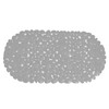 MSV "Pebbles PVC Bath Mat, White, 68 x 35 cm