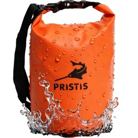 Pristis - Bolsa seca impermeable de 10 litros, ligera, flotante, mochila de almacenamiento para kayak, pesca, rafting, playa, camping, color naranja