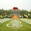 CNCEST Gold Mesh Wall Stand Arch Backdrop Iron Wedding Event