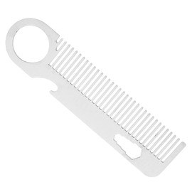 Mikinona 1pc Portable Stainless Steel Beard Comb for Men Multifunctional Grooming Tool for Beard Styling Ergonomic Design for Easy Use Travel-friendly and Fine Widths for Versatile Styling