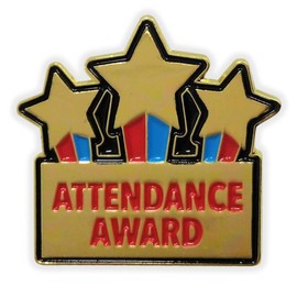 SuperStickers Attendance Award Enamel Badge 10 Pack