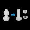 PATIKIL M5x15mm White Nylon Bolts Plastic Nuts Full Thread Head