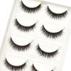 Vivis 3D Faux MinkFalse Eyelashes 5 Pairs Extra Short Natural