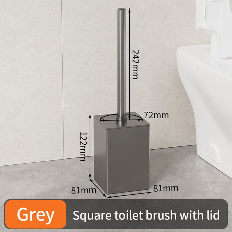 PureLiving Toilet Brush Holder Set Wall Mounted – Durable Space-Saving