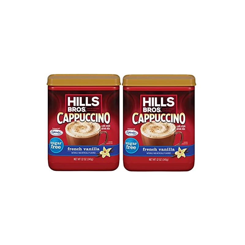 Hills Bros Cappuccino Sugar-Free French Vanilla, 12 oz ( Pack