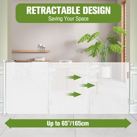 Extra Wide Baby Gate for Large Openings Retractable Baby Gates Indoor Outdoor Extra Long Baby Gate for Doorway Stair Gates for Kids or Pets Extra Large Dog Gate for Stairs