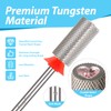 MagiBling Large Barrel Tungsten Carbide Nail Drill Bits, Heart Shape