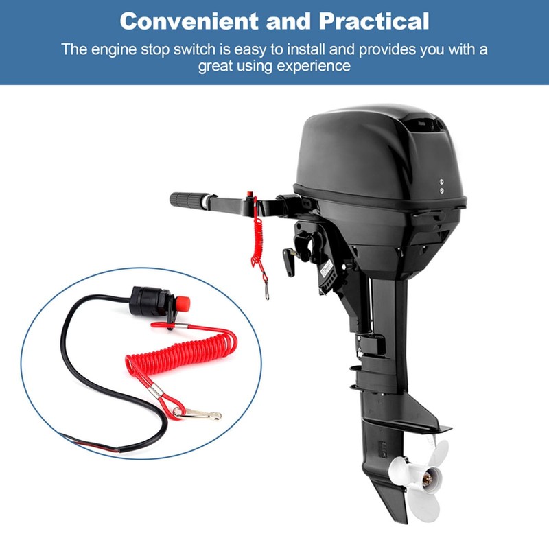 Chazcool Engine Stop Switch, Boat Kill Switch Lanyard, Motorcycle Outboard
