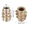 sourcing map Furniture Threaded Insert Nuts Zinc Alloy Hex-Flush M4