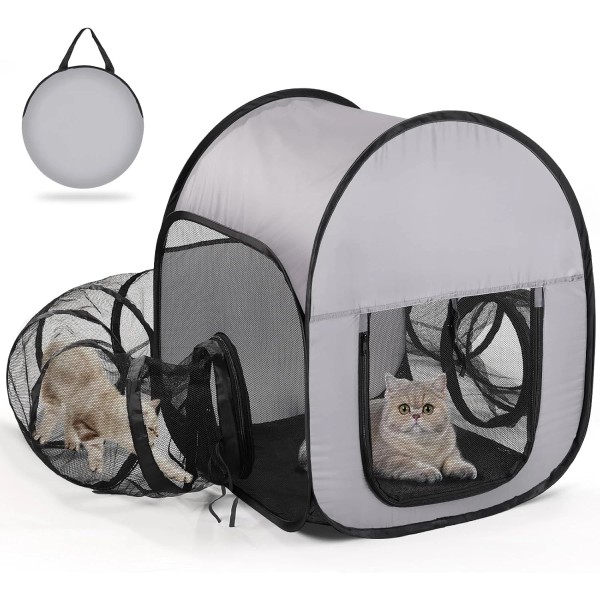Does not apply Outdoor Cat Playpen with Tunnel - Escape-Proof,