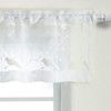 VOGOL White Rod Pocket Sheer Valance, Solid Window Treatment Kitchen