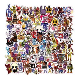 Fnaf Five Nights Freddy 50 Calcomanias Stickers Pvc Vs Agua