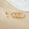 BLBLJERY Safety Pin Gold Stackable Rings for Women Non Tarnish