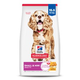 Hill's Hill's Science Diet Adult 11+ Small & Mini Chicken Meal, Brown Rice & Barley Recipe Dry Dog Food, 15.5 lbs.