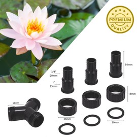 AquaOne Hose Connector CST-01 Y-Piece 20/25 mm I High-Quality Connector for Garden and Swimming Pool I Pond Hose Pool Hose Adapter I Reduction Connection
