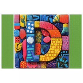 Jigsaw Puzzle Letter D Children's Family Games 1000 Piece Alphabet Puzzle