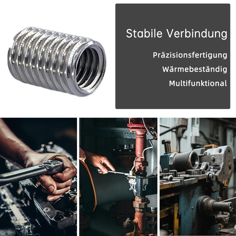 Threaded Sleeve M8 x M10 with Slotted Profile for Precise
