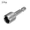 sourcing map 3pcs Hex Nut Driver Drill Bit 7/16" 6-Point