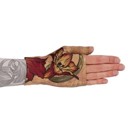 Lymphedivas Lily Beige Medical Graduated Compression Gauntlet for Lymphedema (30-40 mmHg Large)