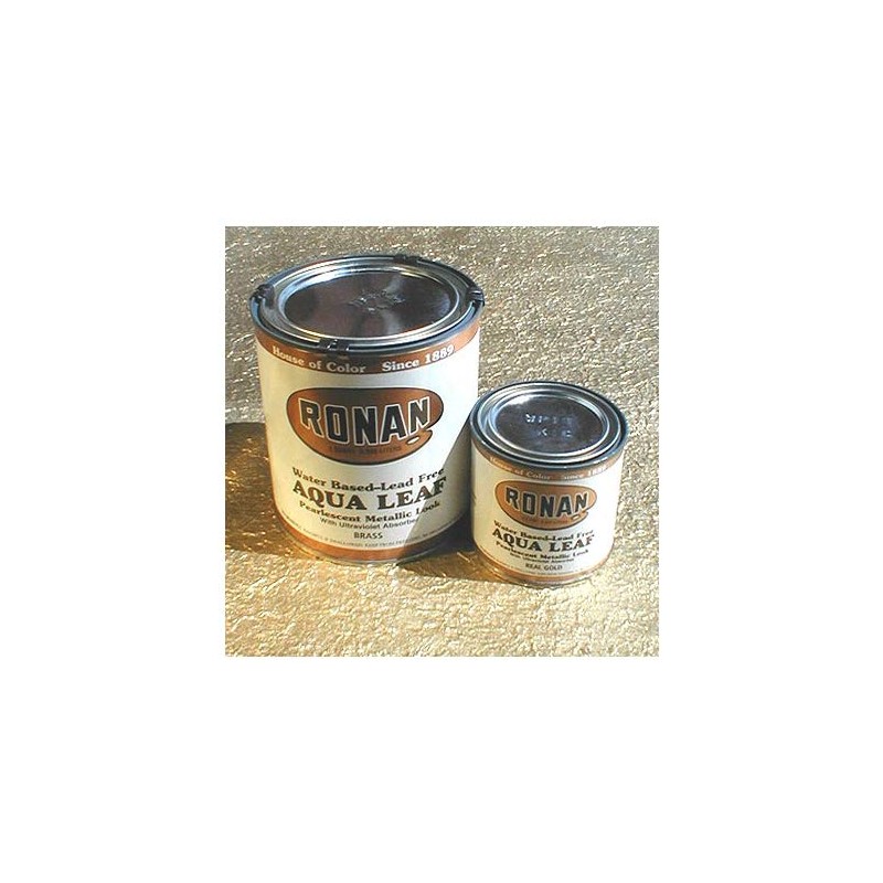 Aqua Leaf Metallic Paint 8 oz Cans - Real Gold